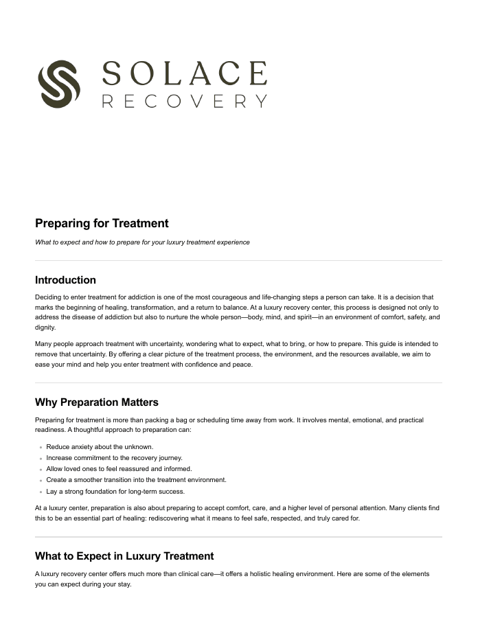 Preparing for treatment PDF cover